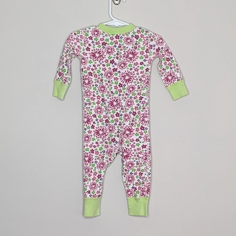 Hanna Andersson Footless Flower Floral PJ Pajama 70 9-18m